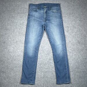 Levis 513 Denim Jeans Men's‎ Size 33x32(32x31) Blue Straight Slim Red Tab